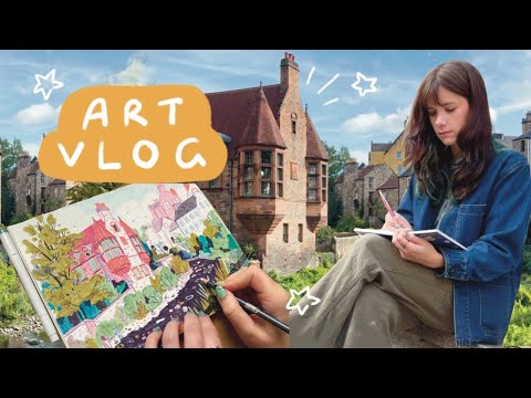 urban sketching in edinburgh ✏️ artist vlog