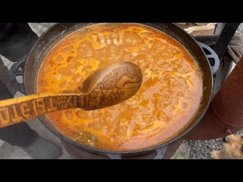 UKRAINIAN CABBAGE - rural authentic recipe in a cauldron on wood!