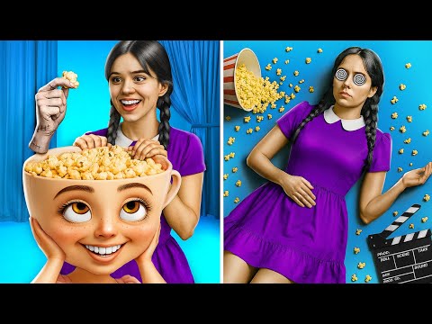 Qu'est-il arrivé à Mercredi Addams! Ballerina Cappuccina vs Enid vs Harley Quinn vs Mario!