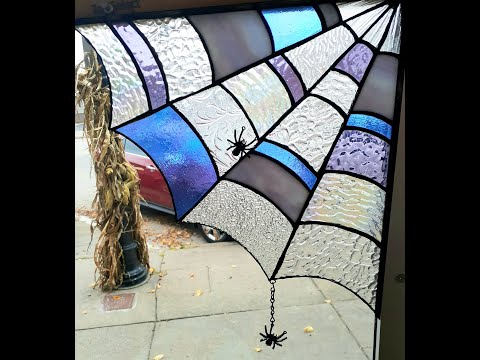 STAINED GLASS SPIDER WEB for Beginner Virtual Learning and Take Home Kit