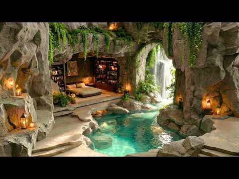 Solitary, a man built a sanctuary inside a cave in waterfall lands