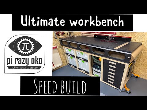 Ultimate MFT workbench with built in router, dust extractor, festool systainer drawers and fridge