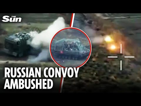 Ukrainian drones ambush HUGE Russian tank convoy trying to seize Shakhove and Volodymyrivka