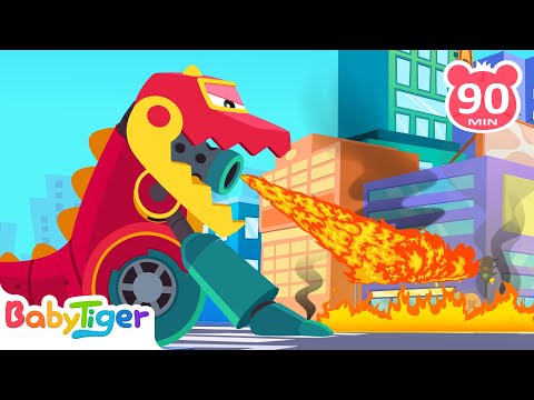 战斗！大战爆龙装甲车！🔥| 超級汽車第三季 | 交通工具認知 | 汽車動畫片 | 貝樂虎