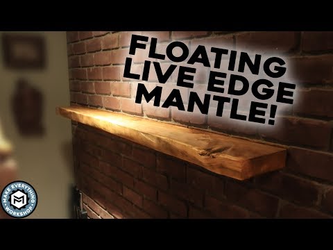 Making A Live Edge Floating Mantle (Woodworking)