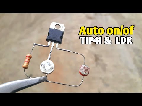 Cara membuat sensor cahaya sederhana || TIP41 dan LDR