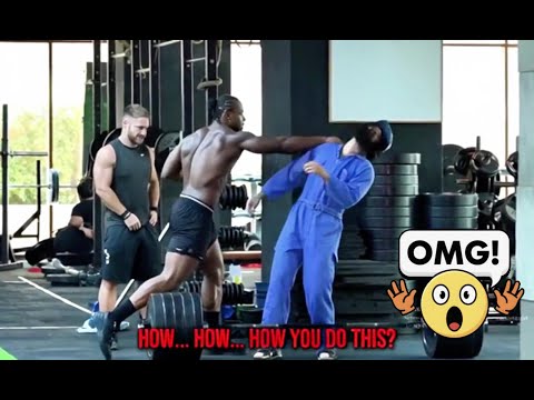 Anatoly dodges insane punch in the gym! #anatoly #gymprank #funny