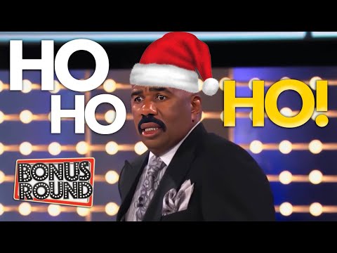 CHRISTMAS Chaos on Family Feud With SANTA and Steve Harvey!