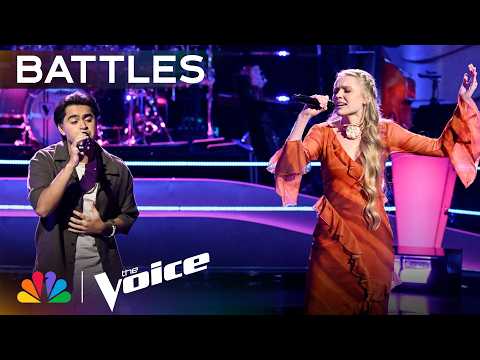 Adi Arora and Grace Humphries Find Power in P!nk's "Just Give Me a Reason" | The Voice Battles | NBC