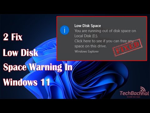 Fix Low Disk Space Warning in Windows 11
