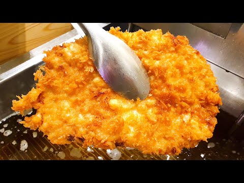 Korean Giant Pork Cutlet! Handmade Giant Katsu Fried in Clean Oil, 30cm Tomahawk Cutlet