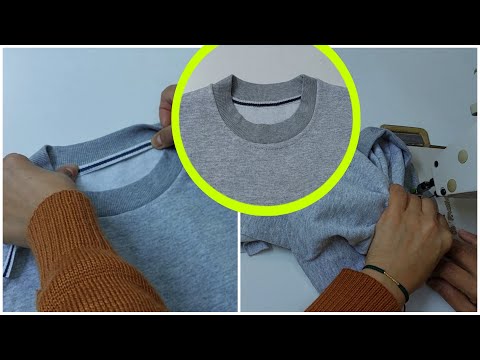 How to sew stretchy Round Neckline T Shirt
