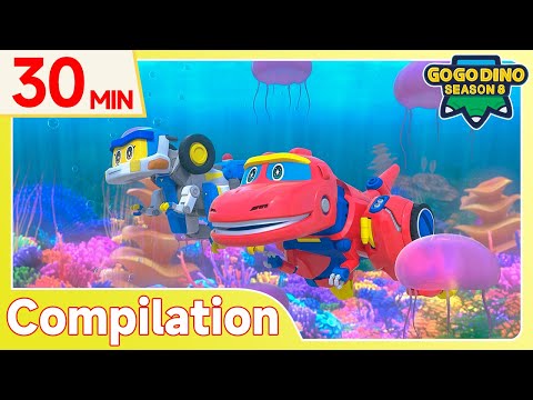 ⭐️GOGODINO S8⭐️ EP07-09 | 30 MIN Compilation 3 | Dinosaurs Town | Kids Cartoon | Super Power