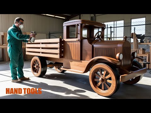 80-Year-Old Craftsman Builds a Wooden Truck in 30 Days – Incredible DIY Project!