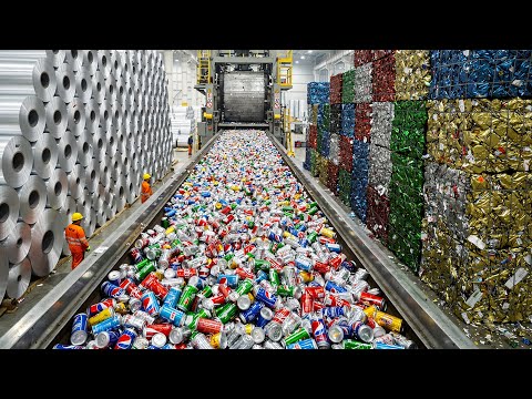 Inside the Aluminum Recycling Factory – How Millions of Cans Become New Aluminum (Full Process)
