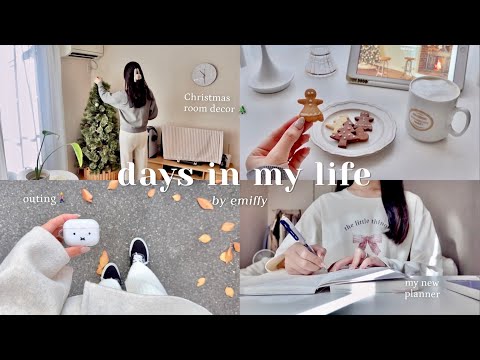 fulfilling days in my life 📝 finally got my christmas tree 🎄🤍 room decor, outings & a new planner 📔