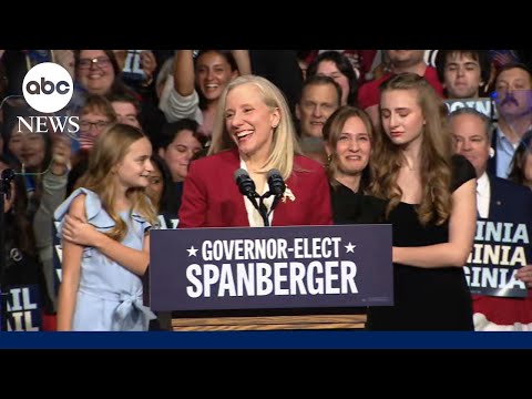 FULL SPEECH: Abigail Spanberger victory speech after winning Virginia governor's race