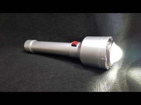 Buid a 3,7v LED Flashlight using PVC Pipe
