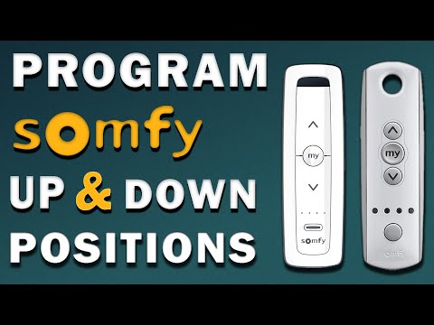 Program Somfy Remote - somfy motor UP & Down Positions