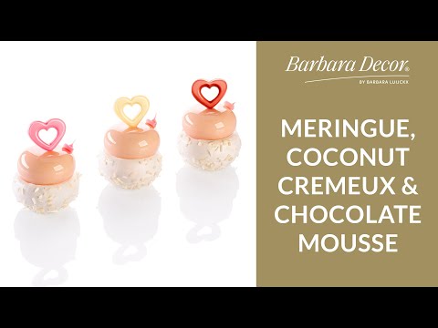 Meringue with heart | Coconut cremeux & chocolate mousse | Barbara Decor