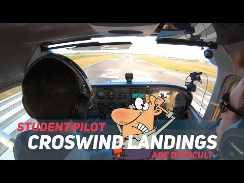 Student Pilot Crosswind Landing Struggles | The Most Difficult Part Of Flight Training