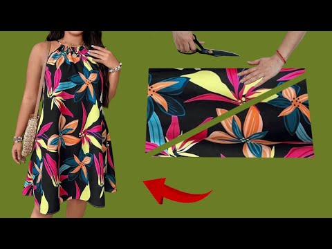 🍁Only 1 meter Fabric♥️ Very Easy Cut in 5 minute and Sew only 10 minute ✂️ For Beginners Sewing