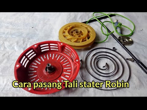 cara pasang tali dan pir stater robin