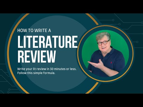 How to Write a Literature Review in 30 Minutes or Less