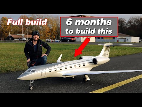 Homemade Gulfstream G650 RC Jet/ full build and first flight