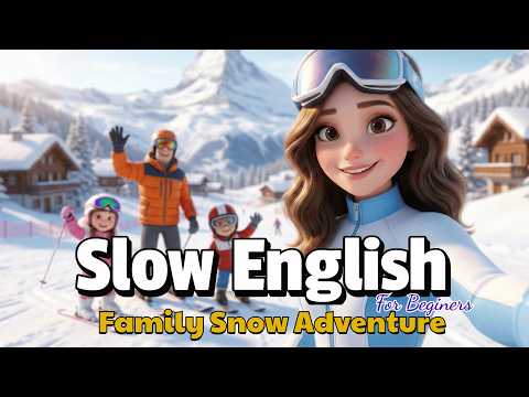 Family Snow Adventure in Switzerland🏔️❄️ | Slow English Story (A2)
