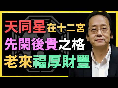 天同星在十二宮，先閑後貴之格，老來福厚財豐！看似平凡實藏大運？#倪海廈 #紫微鬥數 #天同星 #命理玄學 #先閑後貴 #老來福厚 #大器晚成 #命理分析 #國學智慧 #人生規劃 #貴人運 #福星