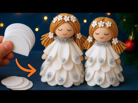 Mix Cotton Pads With Toilet Paper Rolls! 😍 AN INCREDIBLE Christmas Doll You’ve Never Seen Before 🎄