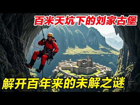 The young man is a cowboy! He searched for the Liu's ancient castle in a 100-meter-deep sinkhole an