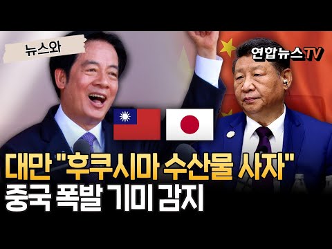 '스시' 대만총통 "후쿠시마 수산물 사주자"…'하나의 중국 원칙' 中 폭발 기미가 보인다 [뉴스와] / 연합뉴스TV(YonhapnewsTV)