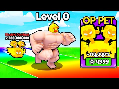 Starting Over as NOOB with BEST Dominus Pet in Roblox Gym Training!