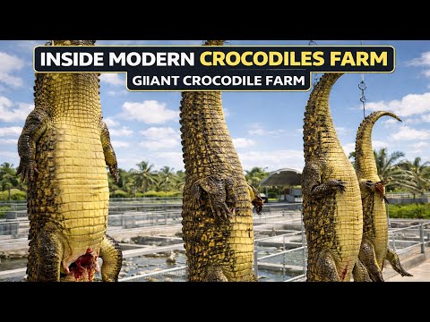 Inside Modern Crocodile Farms – Advanced Crocodile Farming and Meat Processing Factory