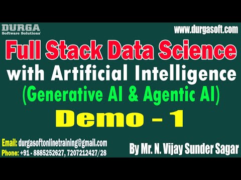FULL STACK DATA SCIENCE with Artificial Intelligence tutorials || by Mr. N. Vijay Sunder Sagar