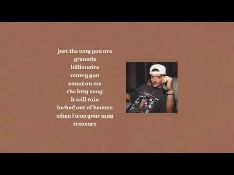 ˚ ☁️⋅☾ bruno mars golden hits playlist ⋆｡ﾟ🌕｡⋆｡☾⋆