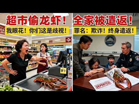 中國大媽在加拿大超市用蘿蔔價簽偷龍蝦，並咆哮：「我老眼昏花，你們這是歧視！」華裔女店長一番話，讓她全家被剝奪永居身份並終身遣返！