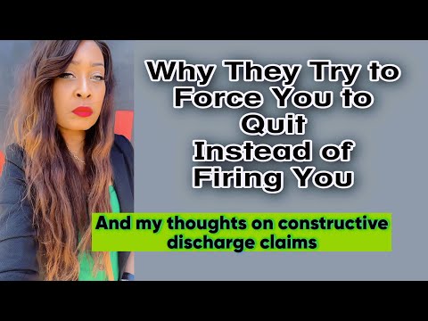 Why employers would rather push you out than fire you. #employeefirst #wrongfultermination #jobs
