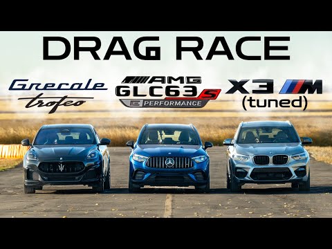AMG GLC63s E-Performance vs X3M vs Grecale Trofeo