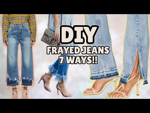 DENIM TRENDS! 7 EASY Ways To Fray Jeans!  DIY with Orly Shani