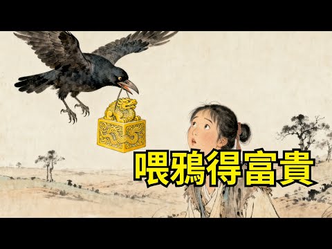 窮丫頭用最後半塊饃喂烏鴉，遭兄嫂毒打趕出家門，烏鴉銜來玉璽認主！皇帝親迎她入宮，兄嫂悔斷肝腸！#民間故事 #故事頻道 #感人故事 #家庭