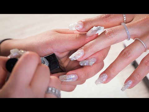 [ASMR] Getting Nail Extensions from a Professional | Real Sound ASMR💅🏼