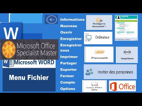 Leçon Word N°1 menu fichier et options Word