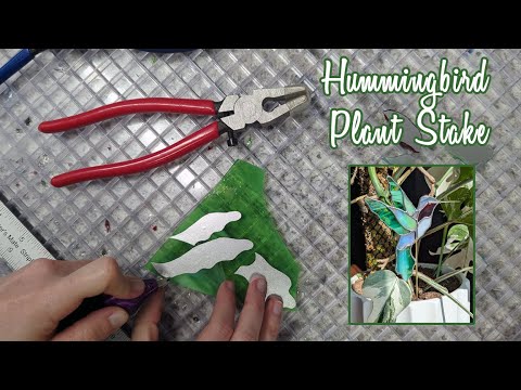 TUTORIAL - Stained Glass Hummingbird Plant Stake