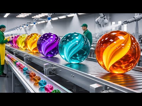 Inside a Modern Glass Marble Factory | How Recycled Scrap Becomes Shiny Perfect Marbles