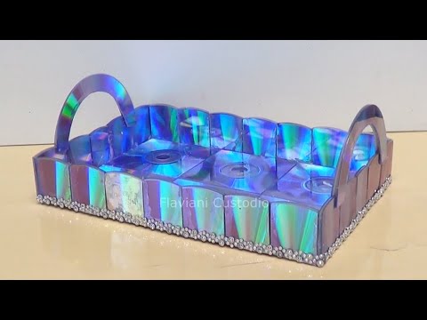 LINDA Idéia com CDS Velhos / Artesanato com CDS Velhos / Reciclagem CDs