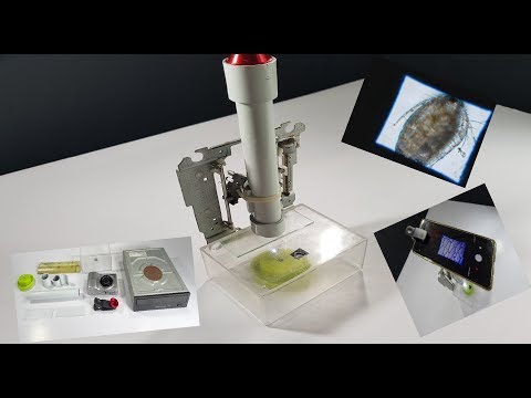 How to make microscope from old compact camera and DVD drive