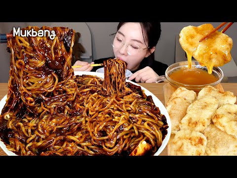 Insane Combo!! Glossy Jjajangmyeon × Crispy-Sweet Guobaorou | ASMR Mukbang
